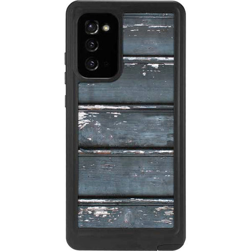 Chipped Blue Wood Galaxy Note20 5G Waterproof Case