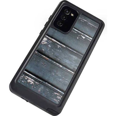 Chipped Blue Wood Galaxy Note20 5G Waterproof Case