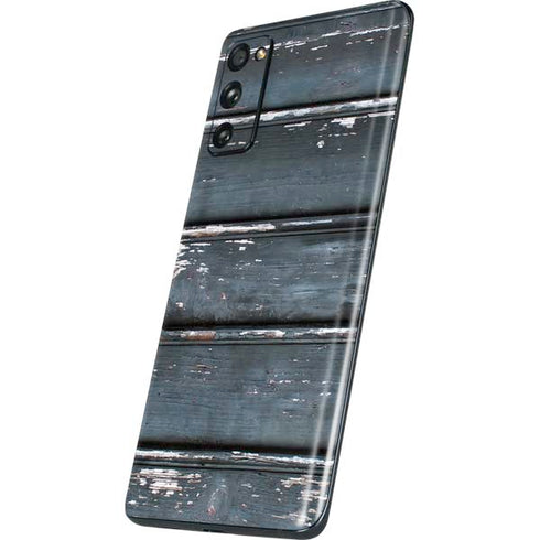 Chipped Blue Wood Galaxy S20 Fan Edition Skin