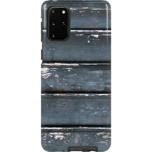 Chipped Blue Wood Galaxy S20 Plus Pro Case