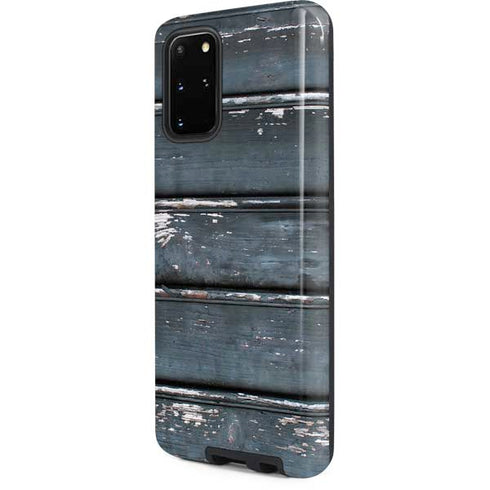 Chipped Blue Wood Galaxy S20 Plus Pro Case