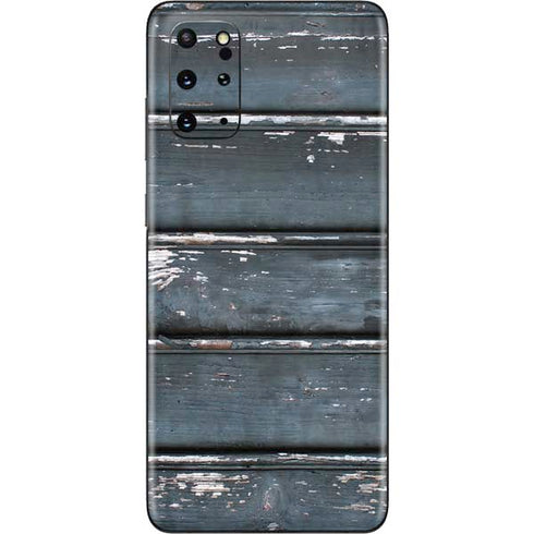 Chipped Blue Wood Galaxy S20 Plus Skin