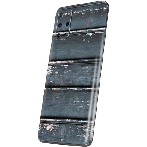 Chipped Blue Wood Galaxy S20 Plus Skin
