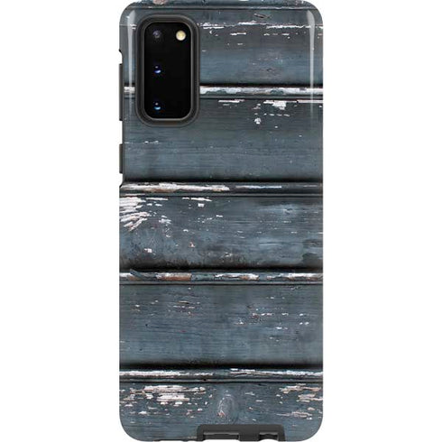 Chipped Blue Wood Galaxy S20 Pro Case