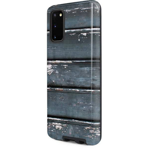 Chipped Blue Wood Galaxy S20 Pro Case