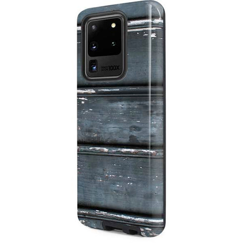 Chipped Blue Wood Galaxy S20 Ultra 5G Pro Case