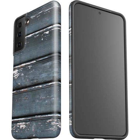 Chipped Blue Wood Galaxy S21 Plus 5G Pro Case