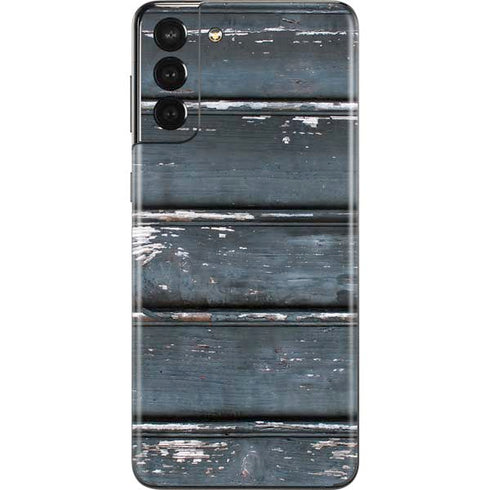 Chipped Blue Wood Galaxy S21 Plus 5G Skin