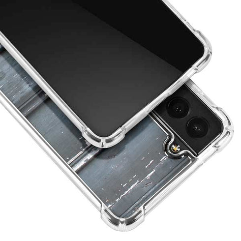 Chipped Blue Wood Galaxy S22 Plus Clear Case