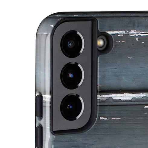 Chipped Blue Wood Galaxy S22 Plus Pro Case