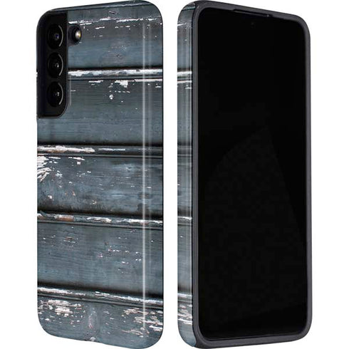 Chipped Blue Wood Galaxy S22 Plus Pro Case
