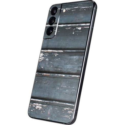 Chipped Blue Wood Galaxy S22 Plus Skin