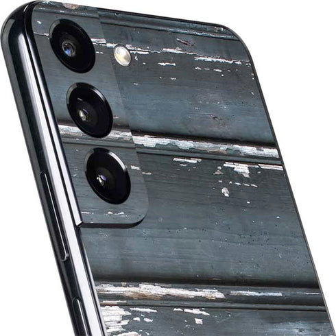 Chipped Blue Wood Galaxy S22 Plus Skin