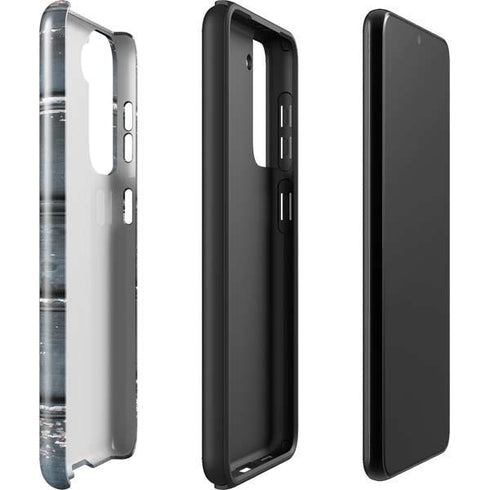 Chipped Blue Wood Galaxy S22 Pro Case