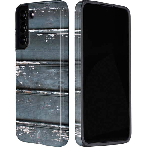 Chipped Blue Wood Galaxy S22 Pro Case