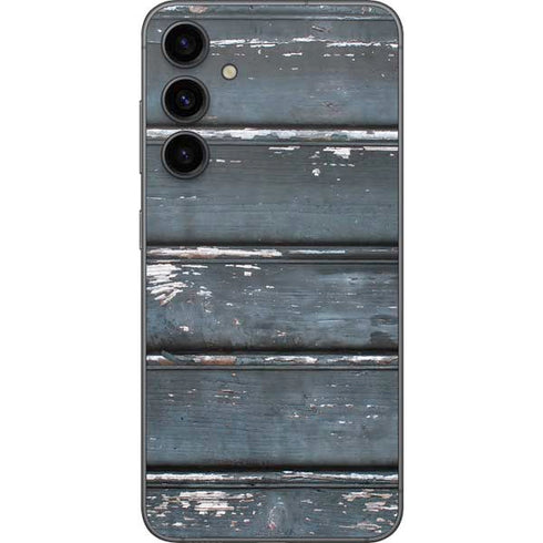Chipped Blue Wood Galaxy S23 FE Skin