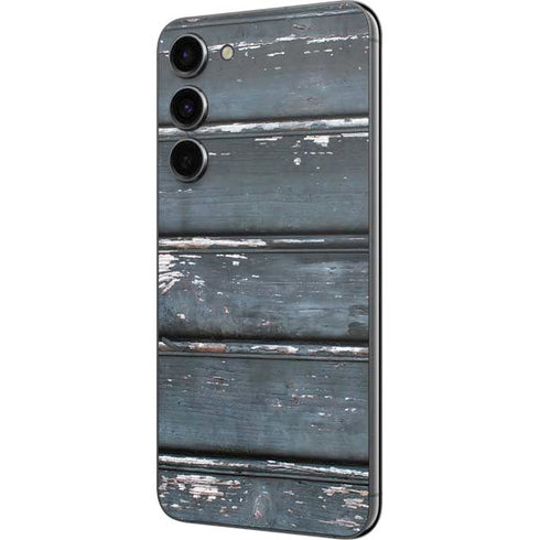 Chipped Blue Wood Galaxy S23 Plus Skin