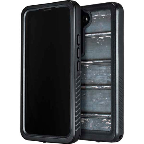 Chipped Blue Wood Galaxy S23 Waterproof Case