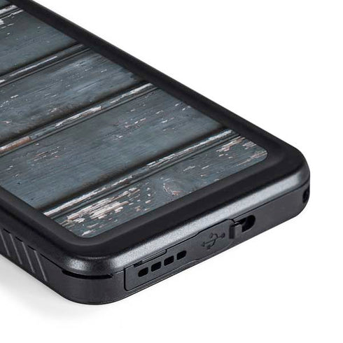 Chipped Blue Wood Galaxy S23 Waterproof Case