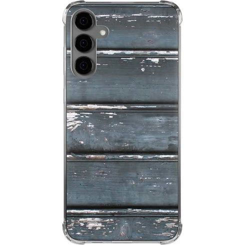 Chipped Blue Wood Galaxy S24 Plus Clear Case