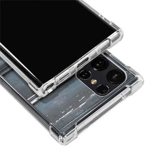 Chipped Blue Wood Galaxy S24 Ultra Clear Case