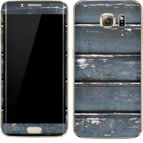 Chipped Blue Wood Galaxy S7 Edge Skin