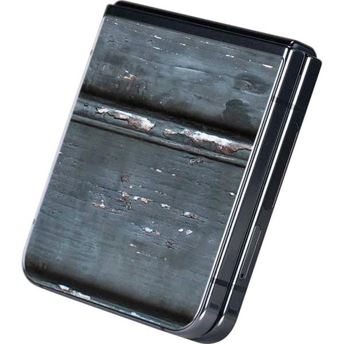 Chipped Blue Wood Galaxy Z Flip5 5G Skin