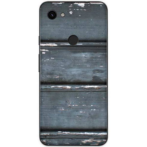 Chipped Blue Wood Google Pixel 3a Skin