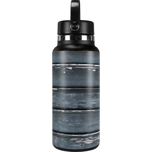 Chipped Blue Wood Hydro Flask 32oz Wide Mouth Skin