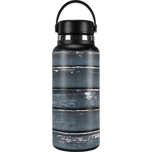 Chipped Blue Wood Hydro Flask 32oz Wide Mouth Skin
