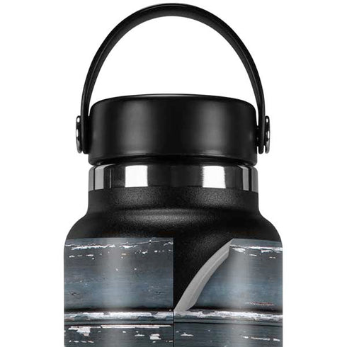 Chipped Blue Wood Hydro Flask 32oz Wide Mouth Skin