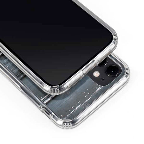 Chipped Blue Wood iPhone 11 Clear Case