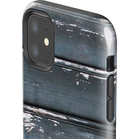 Chipped Blue Wood iPhone 11 Impact Case