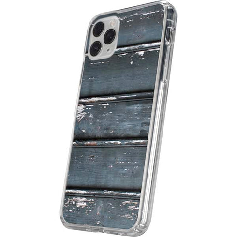 Chipped Blue Wood iPhone 11 Pro Clear Case