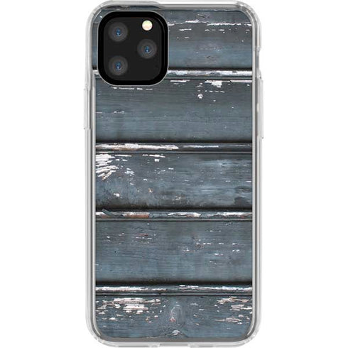 Chipped Blue Wood iPhone 11 Pro Clear Case