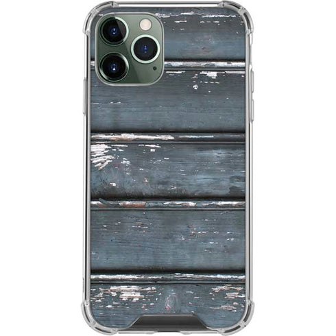 Chipped Blue Wood iPhone 11 Pro Max Clear Case
