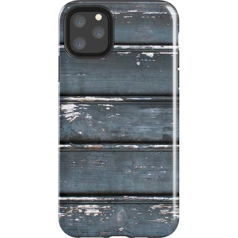 Chipped Blue Wood iPhone 11 Pro Max Impact Case