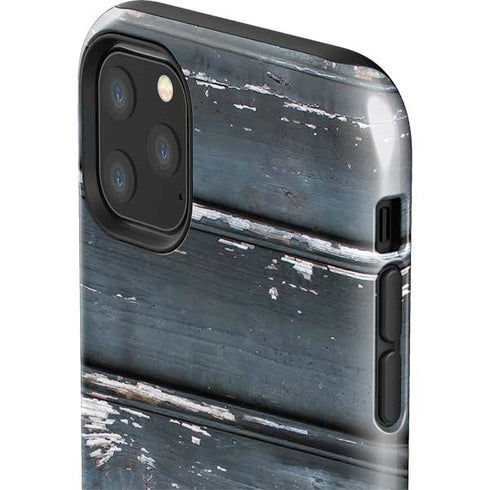 Chipped Blue Wood iPhone 11 Pro Max Impact Case