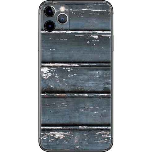 Chipped Blue Wood iPhone 11 Pro Max Skin