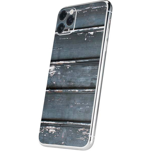 Chipped Blue Wood iPhone 11 Pro Max Skin