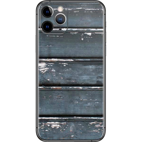 Chipped Blue Wood iPhone 11 Pro Skin