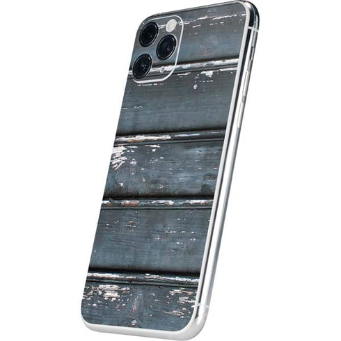 Chipped Blue Wood iPhone 11 Pro Skin