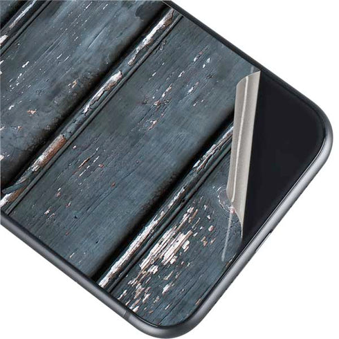 Chipped Blue Wood iPhone 11 Skin