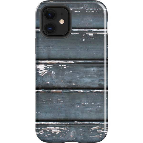 Chipped Blue Wood iPhone 12 Impact Case