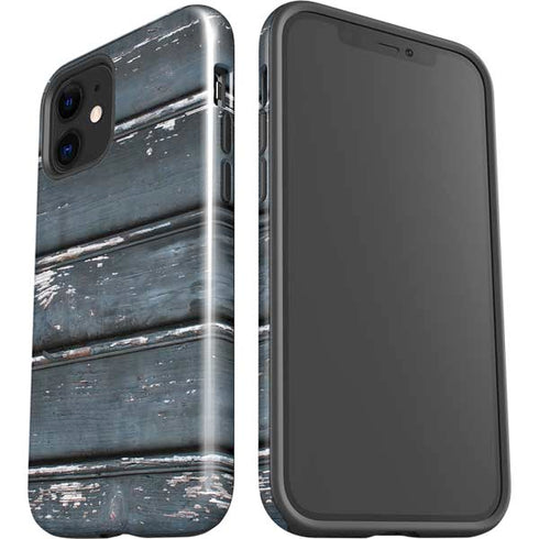 Chipped Blue Wood iPhone 12 Impact Case