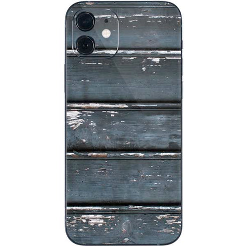Chipped Blue Wood iPhone 12 Mini Skin