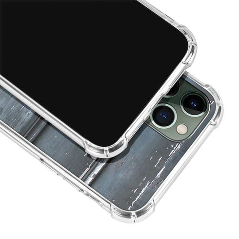 Chipped Blue Wood iPhone 12 Pro Clear Case