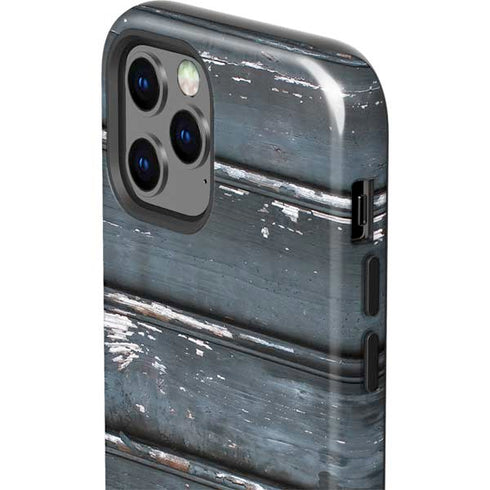Chipped Blue Wood iPhone 12 Pro Impact Case
