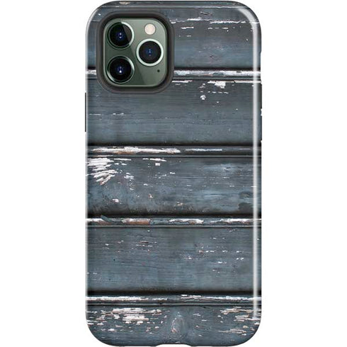 Chipped Blue Wood iPhone 12 Pro Max Impact Case