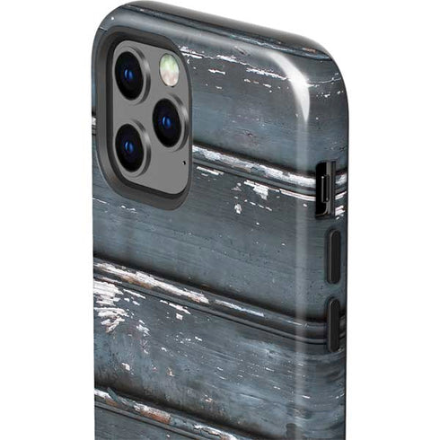Chipped Blue Wood iPhone 12 Pro Max Impact Case